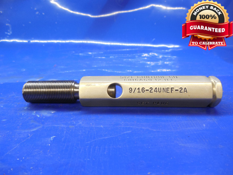 9/16 24 UNEF 2A SET THREAD PLUG GAGE .5625 GO ONLY P.D. = .5342 CHECK .56250