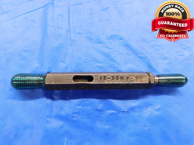 12 28 NF 2 THREAD PLUG GAGE #12 .216 GO NO GO P.D.'S = .1928 & .1959 UNF-2 CHECK - CS3995MS