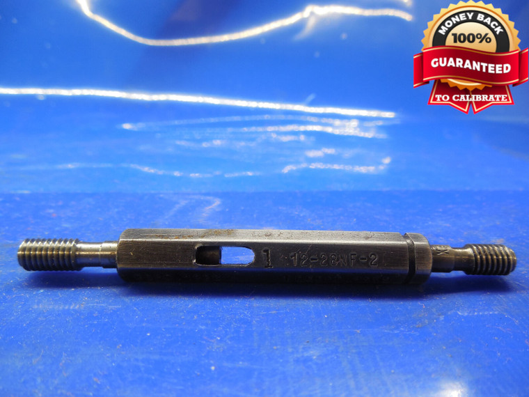 12 28 NF 2 THREAD PLUG GAGE #12 .216 GO NO GO P.D.'S = .1928 & .1959 12-28 NF-2