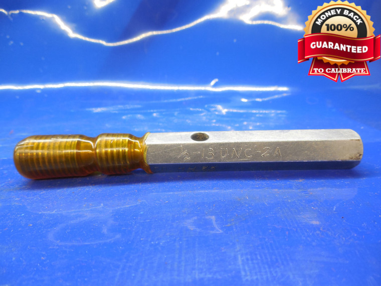 1/2 13 UNC 2A HILO SET THREAD PLUG GAGE .5 GO ONLY P.D. = .4485 .50 .500 QUALITY