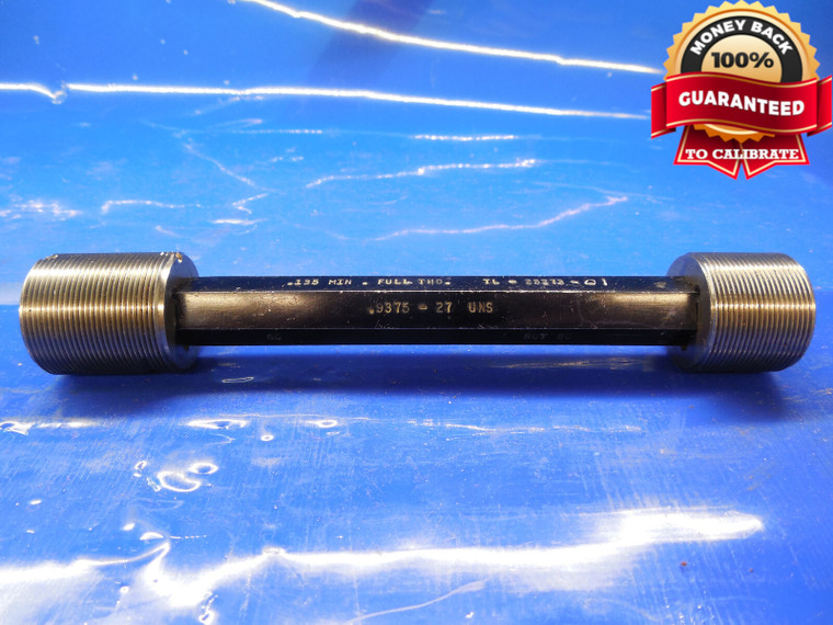 15/16 27 UNS SPECIAL THREAD PLUG GAGE .9375 GO NO GO P.D.'S = .9158 & .9205 TOOL