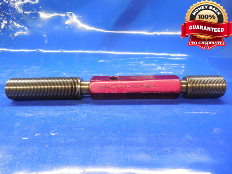 15/16 12 NS 2 LEFT HAND SET THREAD PLUG GAGE .9375 GO NO GO PD'S = .9014 & .8965