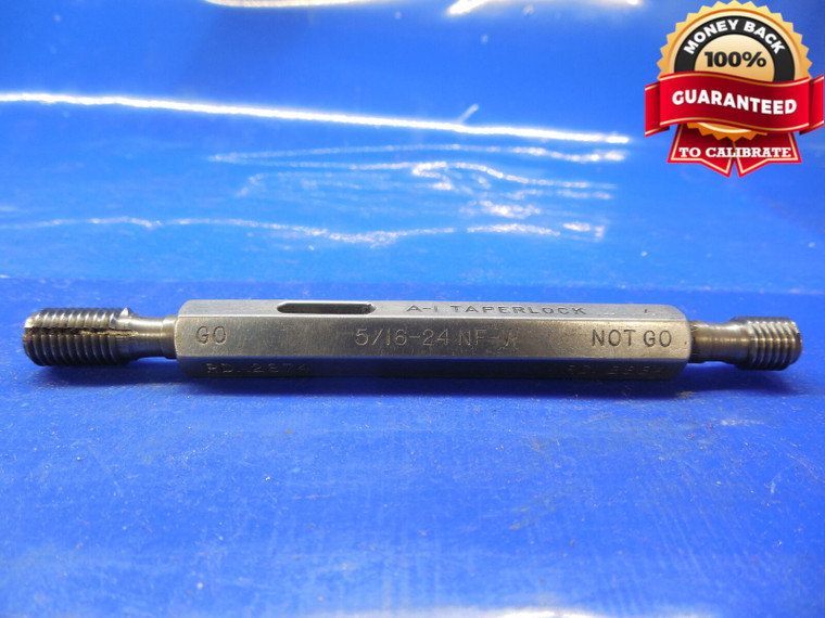 5/16 24 NF W OVER BASIC SET THREAD PLUG GAGE .3125 GO NO GO PD'S = .2874 & .2884
