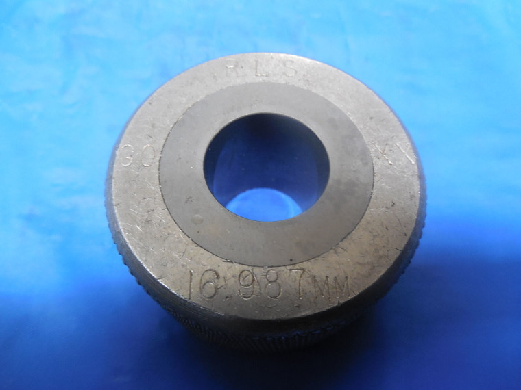 16.987 CLASS XX MASTER PLAIN BORE RING GAGE 17.000 -.013 UNDERSIZE 17 mm .6688