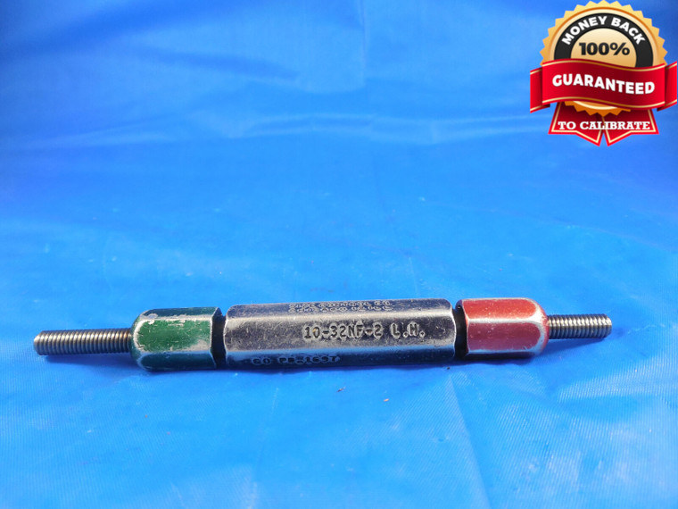 10 32 NF 2 LEFT HAND THREAD PLUG GAGE #10 .190 GO NO GO P.D.'S= .1697 & .1724 LH