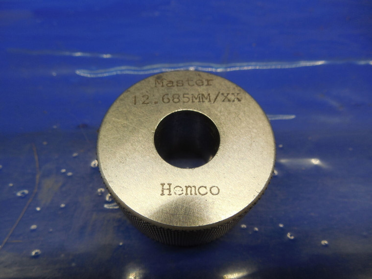 12.685 CLASS XX MASTER PLAIN BORE RING GAGE 13 mm -.315mm NEAR 13 mm & .5000