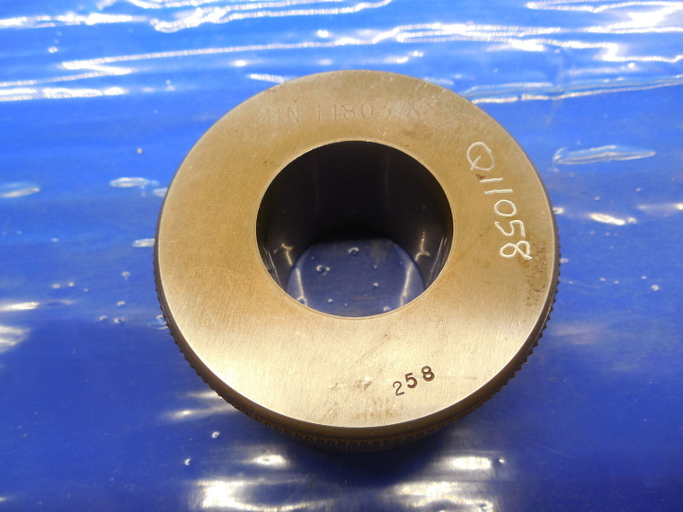 1.1803 CLASS XX MASTER BORE RING GAGE 1.1875 -.0072 UNDERSIZE 1 3/16 29.980 mm