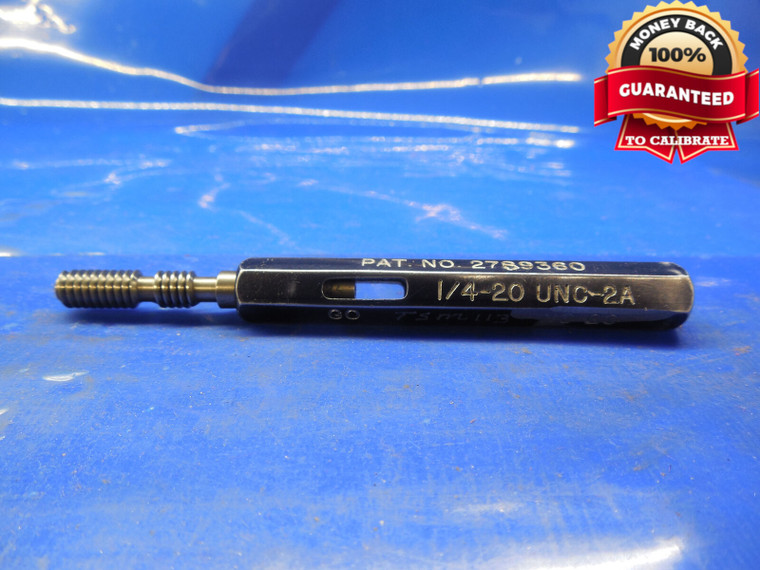 1/4 20 UNC 2A HILO SET THREAD PLUG GAGE .25 GO ONLY P.D. = .2164 .250 U.N.C 2-A