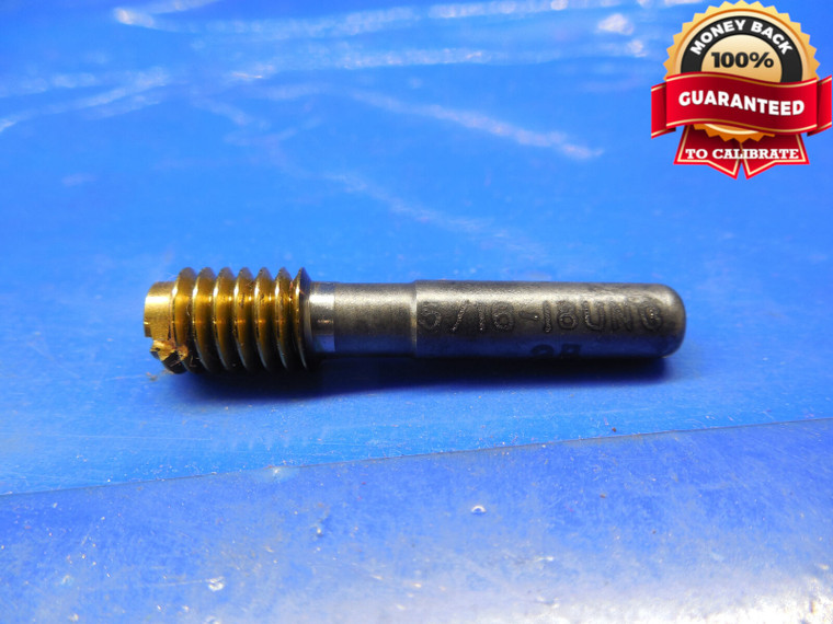 5/16 18 UNC 2B TiN COATED THREAD PLUG GAGE .3125 GO ONLY P.D. = .2764 NC-2B