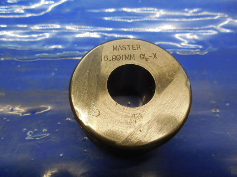 16.991 CLASS X MASTER PLAIN BORE RING GAGE 17.000 -.009 UNDERSIZE 17 mm .6689