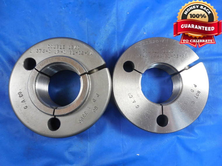 1 3/8 10 DOUBLE LEAD DS 2A THREAD RING GAGE 1.375 1.3390 & 1.3290 1.375-.1P-.2L