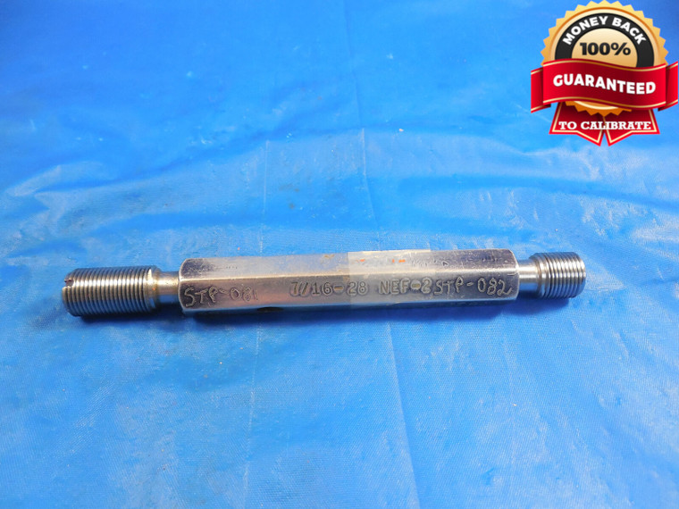 7/16 28 NEF 2 THREAD PLUG GAGE .4375 GO NO GO P.D.'S = .4143 & .4179 7/16-28