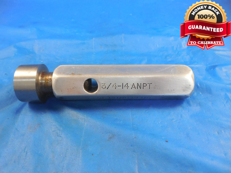 3/4 14 ANPT PLAIN SET PIPE THREAD PLUG GAGE .75 CHECKING 6 STEP RING TRUNCATION