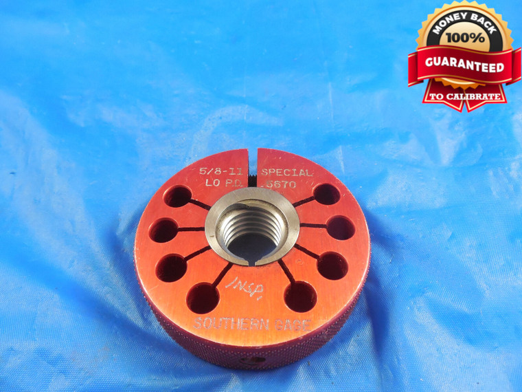 5/8 11 SP SPECIAL THREAD RING GAGE .625 NO GO ONLY P.D. = .5670 MODIFIED .6250