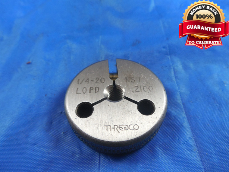 1/4 20 NS 1 THREAD RING GAGE .25 NO GO ONLY P.D. = .2100 .250-20 NS-1 UNS-1 TOOL