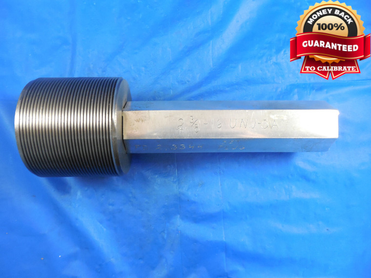2 3/8 16 UNJ 3A SET THREAD PLUG GAGE 2.375 GO ONLY P.D. = 2.3344 2 3/8-16 UNJ-3A