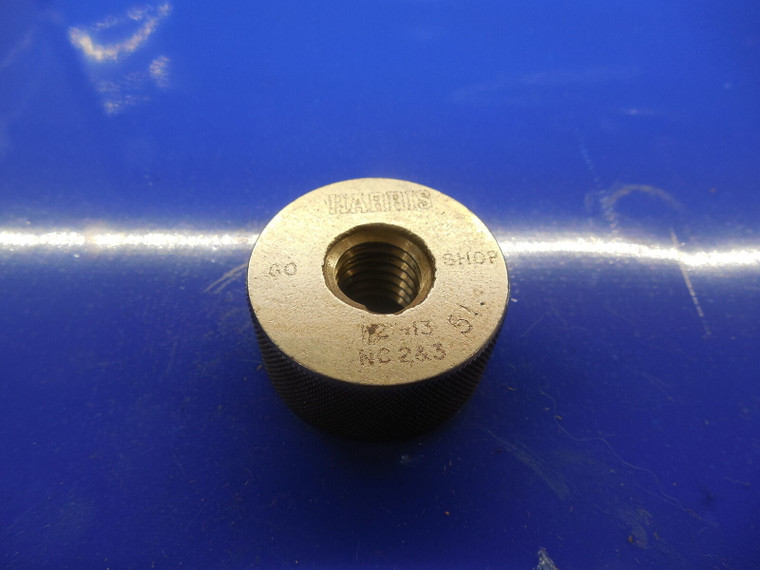 1/2 13 NC 2 & 3 SOLID GO THREAD RING GAGE .5  1/2-13 QUALITY INSPECTION CHECK