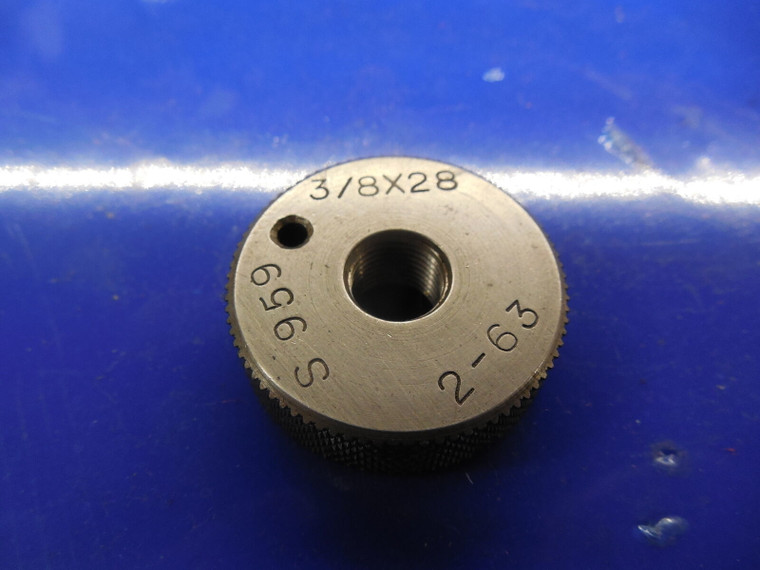 BUDGET 3/8 28 SOLID THREAD RING GAGE .375  3/8-28 QUALITY INSPECTION CHECK .3750