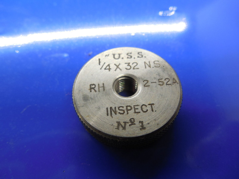 BUDGET 1/4 32 NS SOLID THREAD RING GAGE .25  1/4-32 QUALITY INSPECTION CHECK