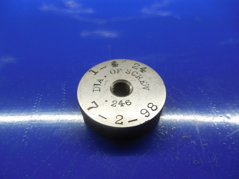 BUDGET 1/4 24 SOLID THREAD RING GAGE .25  1/4-24 QUALITY INSPECTION CHECK .250