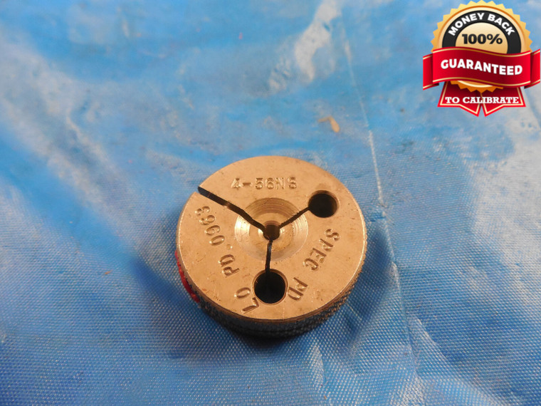 4 56 NS SPECIAL PITCH THREAD RING GAGE #4 .112 NO GO ONLY P.D. = .0963 SPEC. PD