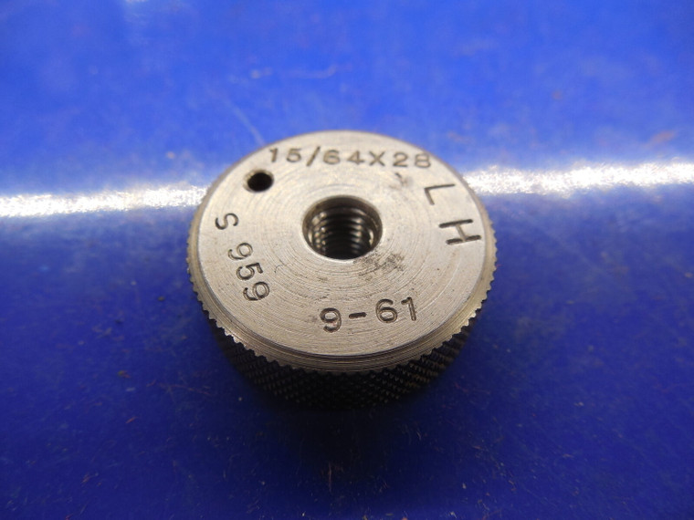 BUDGET 15/64 28 SOLID LEFT HAND THREAD RING GAGE .234375  15/64-28 LH QUALITY