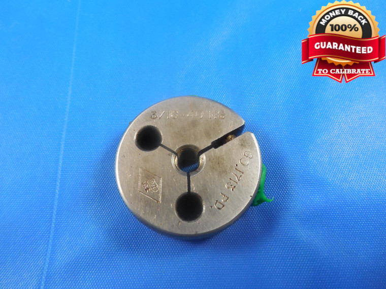 3/16 40 NS THREAD RING GAGE .1875 GO ONLY P.D.= .1713 3/16-40 QUALITY INSPECTION