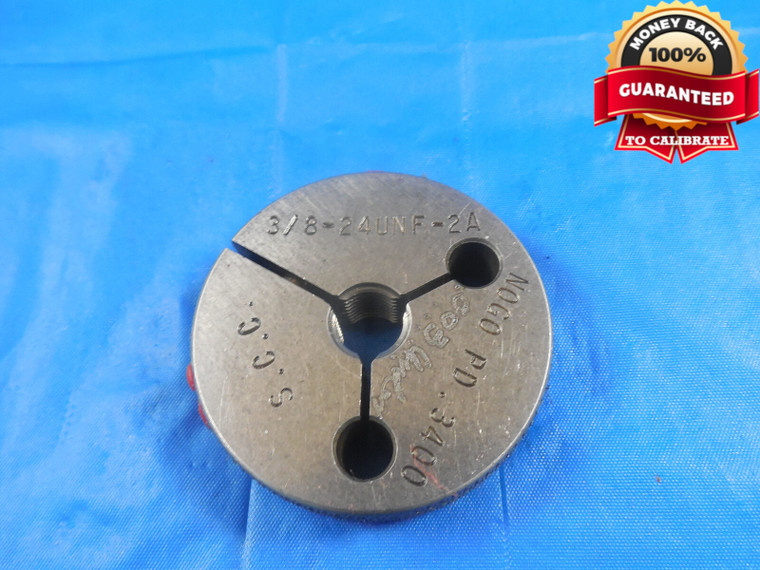 3/8 24 UNF 2A -.003 UNDERSIZE THREAD RING GAGE .375 .3747 NO GO ONLY P.D.= .3400