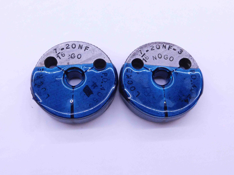 7/16 20 NF 3 THREAD RING GAGES .4375 GO NO GO P.D.'S = .4050 & .4024 UNF-3 CHECK - CH2011MS