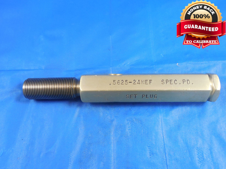 9/16 24 NEF SPECIAL PITCH DIAMETER SET THREAD PLUG GAGE .5625 GO ONLY P.D. .5304