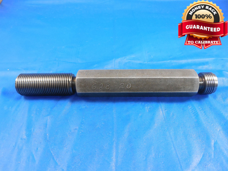 0.628 20 THREAD PLUG GAGE .628 GO NO GO P.D.'S = .5955 & .5985 .628-20 QUALITY