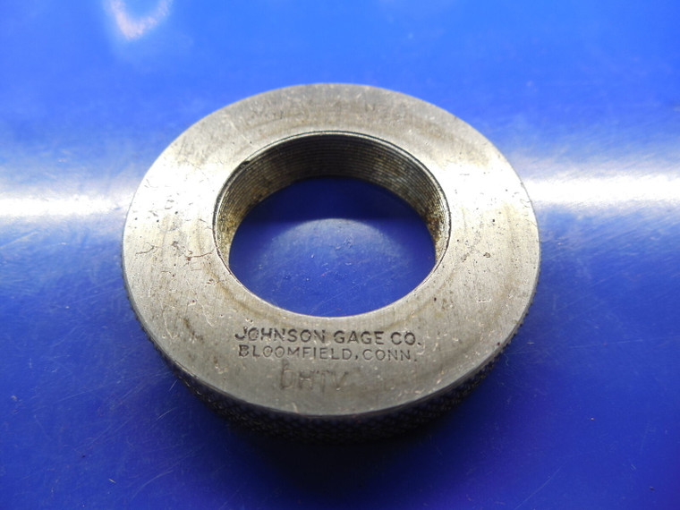 59/64 48 NS 3 SOLID THREAD RING GAGE .921875 NO GO ONLY P.D. = .9052 .9218 TOOL