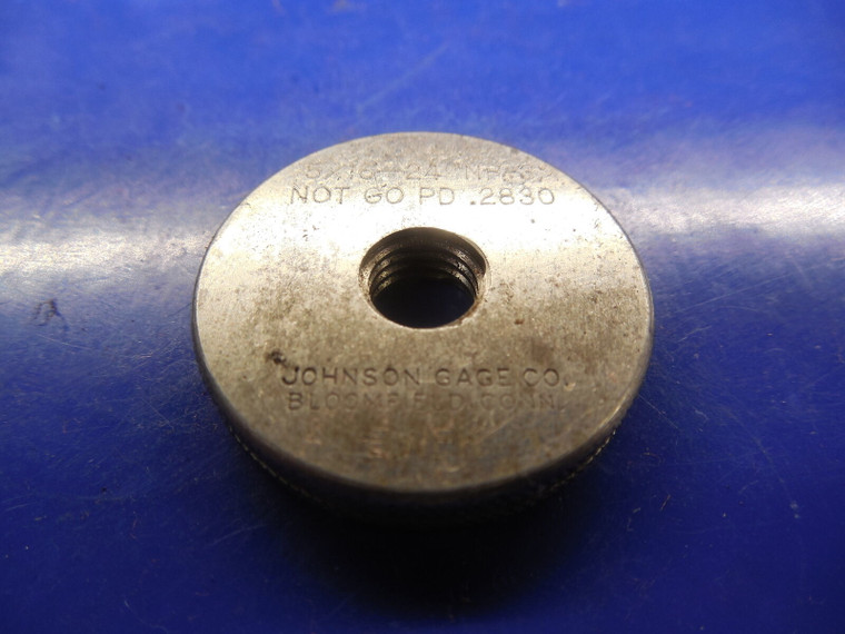 5/16 24 NF 3 SOLID THREAD RING GAGE .3125 NO GO ONLY P.D. = .2830 5/16-24 NF-3