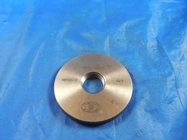 7/16 28 SOLID THREAD RING GAGE .4375  7/16-28 NO GO ONLY 60 DEGREE STANDARD