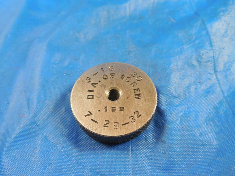 3/16 30 SOLID THREAD RING GAGE .1875  DIA OF SCREW 3/16-30 QUALITY INSPECTION