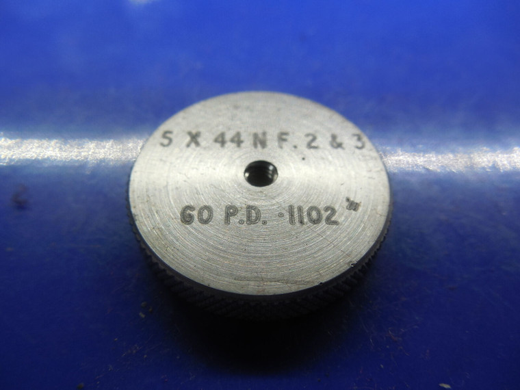 5 44 NF 2 & 3 SOLID THREAD RING GAGE #5 .125 GO ONLY P.D. = .1102 .1250 QUALITY