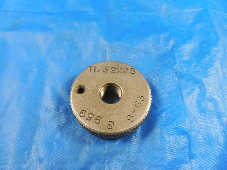 11/32 28 SOLID THREAD RING GAGE .34375  11/32-28 .343 .3437 INSPECTION TOOL