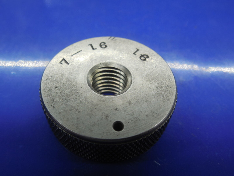 7/16 16 SOLID THREAD RING GAGE .4375  7/16-16 QUALITY INSPECTION TOOL