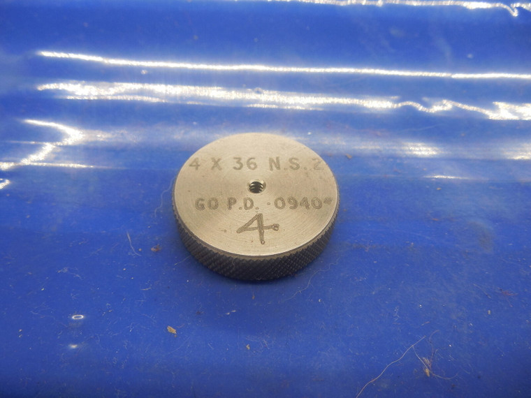10 44 NF 2 SOLID THREAD RING GAGE #10 .190 GO ONLY P.D. = .1752 10-44 INSPECTION