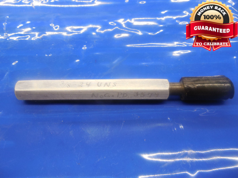 3/8 24 UNS SPECIAL PITCH THREAD PLUG GAGE .375 NO GO ONLY P.D. = .3548 3/8-24