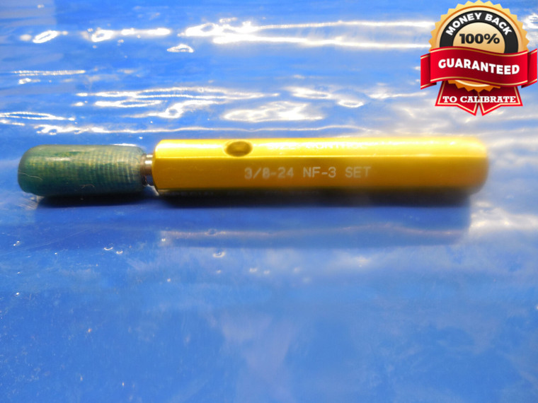 3/8 24 NF 3 SPECIAL PITCH DIA. SET THREAD PLUG GAGE .375 GO ONLY P.D. = .3450