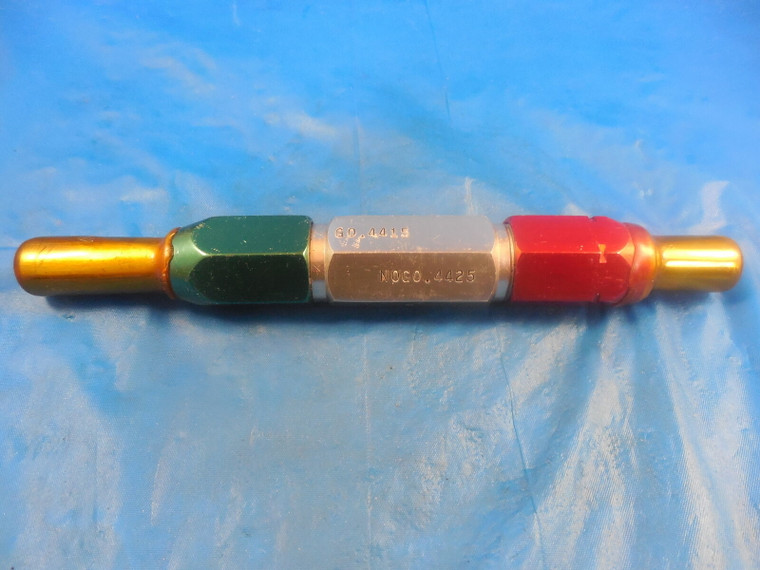 .4415 & .4425 CLASS X SMOOTH PIN PLUG GAGE GO NO GO .4375 +.0040 7/16 11.214 mm