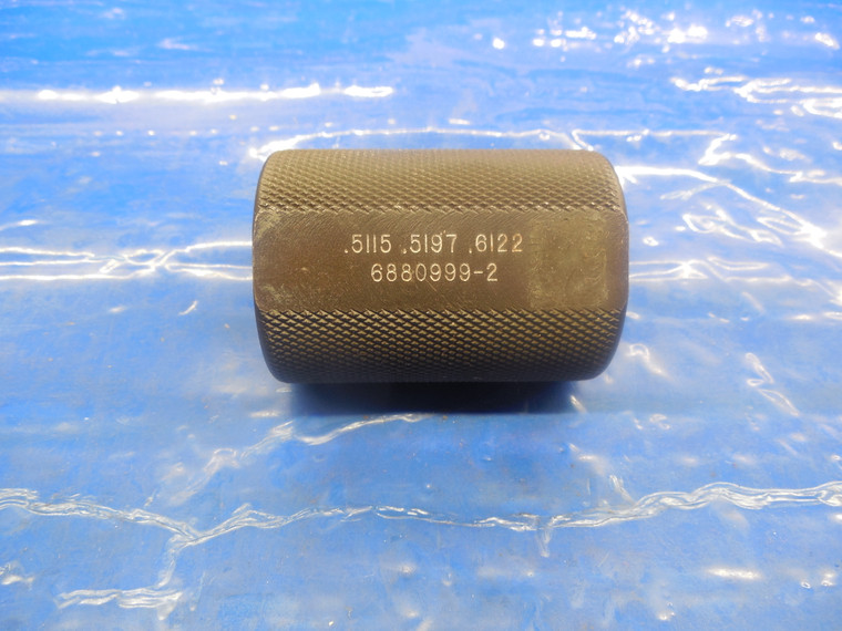.5115 .5197 .6122 CARBIDE STEPPED PLAIN BORE RING GAGE .5000 OVERSIZE 1/2 12.992