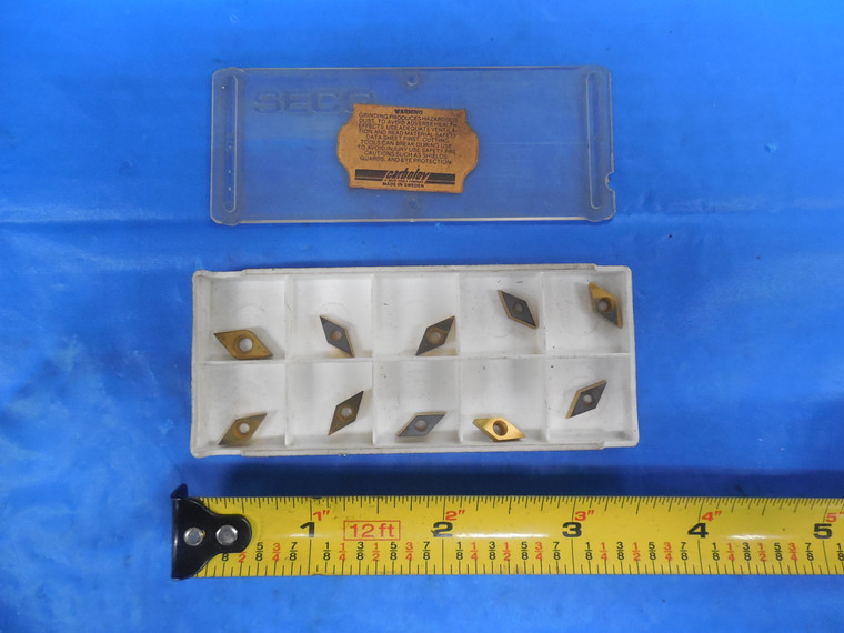 10PCS NEW SECO DCMT 070202 F2 27 CARBIDE INSERTS GRADE TP20 DCMT070202-F2(27)