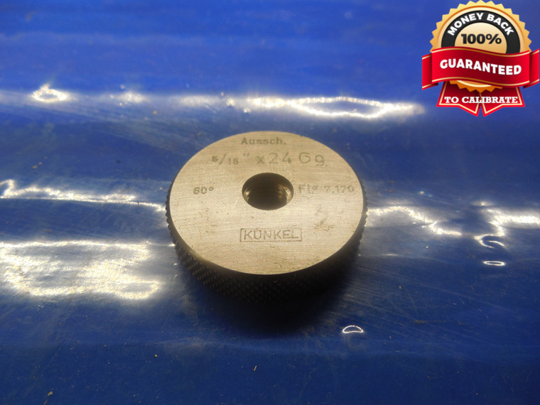 5/16 24 Gg SOLID THREAD RING GAGE .3125  5/16-24 NO GO ONLY STANDARD 60 DEGREES