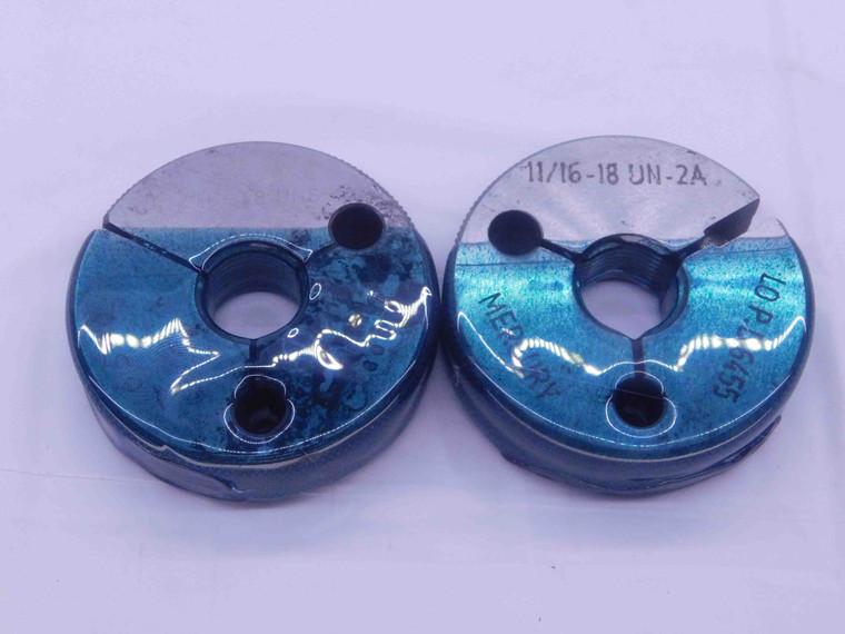 11/16 18 UN 2A THREAD RING GAGES .6875 GO NO GO P.D.'S = .6500 & .6454 CHECK - 1116182AR1