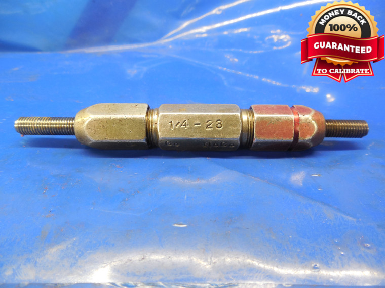 1/4 28 SPECIAL THREAD PLUG GAGE .25 GO NO GO P.D.'S = .2278 & .2300 SPEC. MOD.