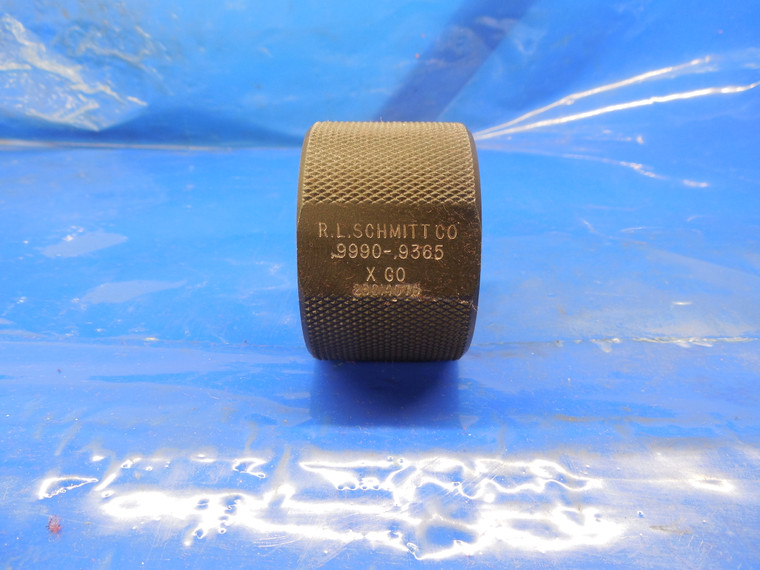 .9990 .9365 CARBIDE STEPPED PLAIN BORE RING GAGE .9375 UNDERSIZE 15/16 1" 1.0