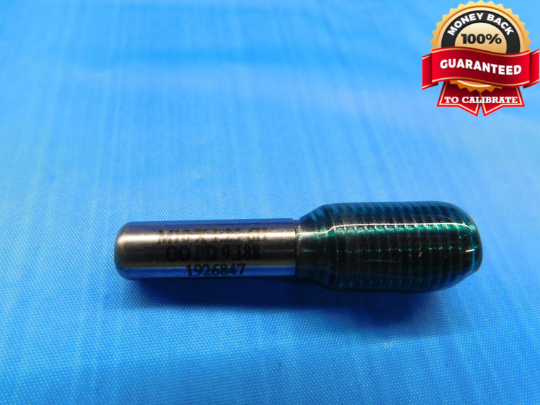 M10 X 1.25 6H METRIC VERMONT THREAD PLUG GAGE 10.0 GO ONLY P.D. = 9.188 CHECK - DT1420BU