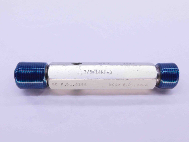 7/8 14 NF 3 THREAD PLUG GAGE .875 .8750 GO NO GO P.D.'S = .8286 & .8322 UNF-3 - DW12084RDRL